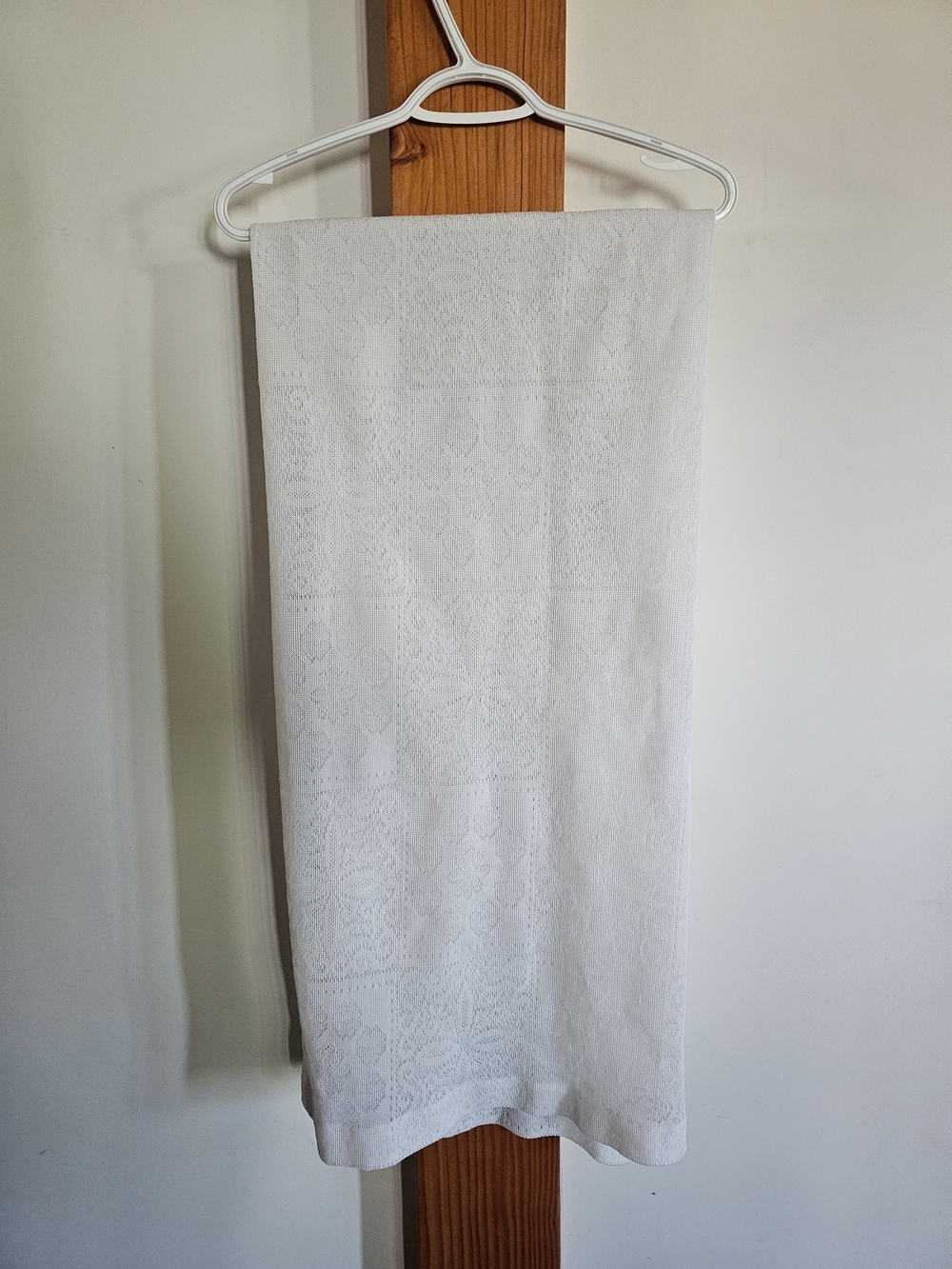 Vintage White Lace Curtain Panel